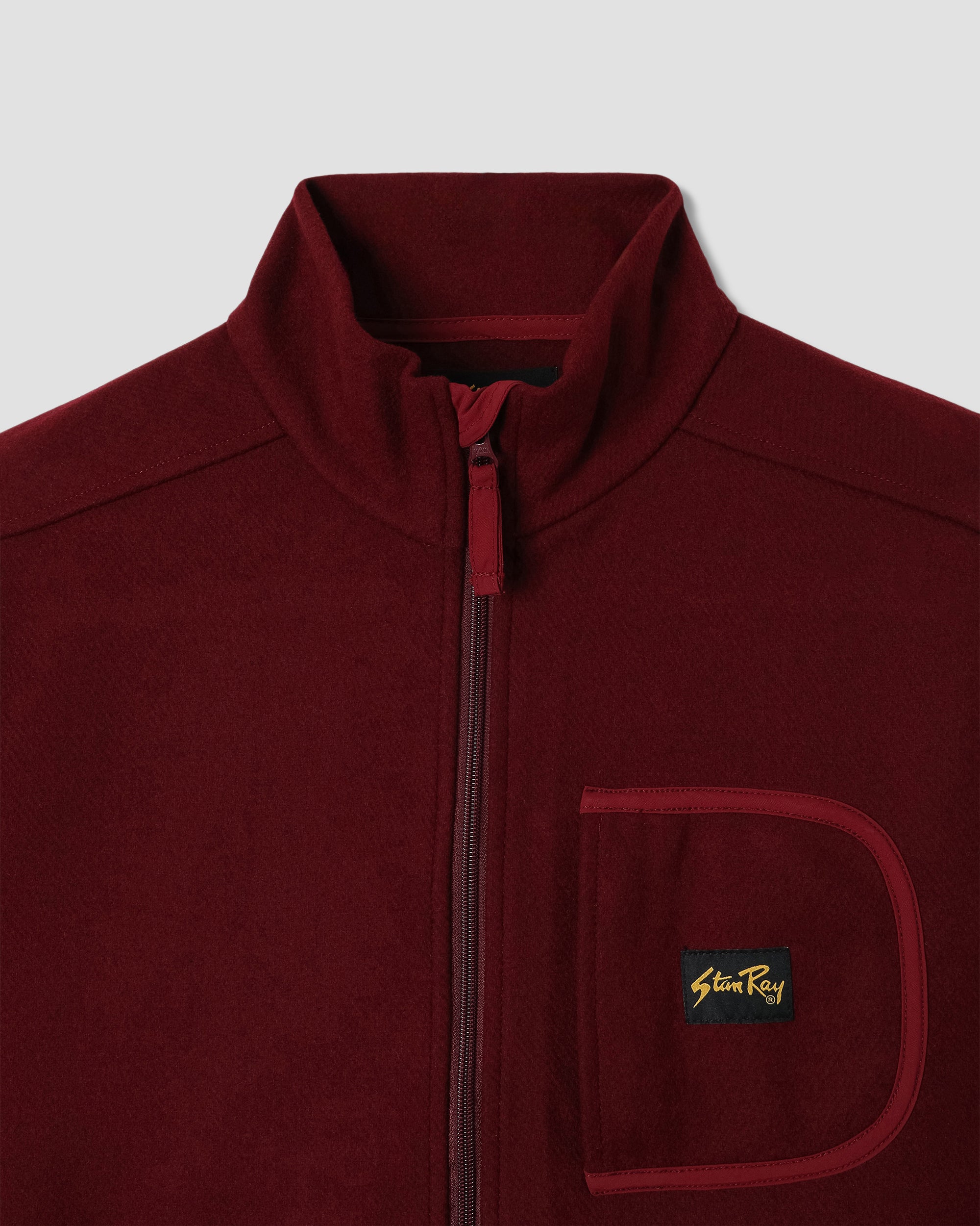 Wool Fleece Jacket (Dark Red Heather)