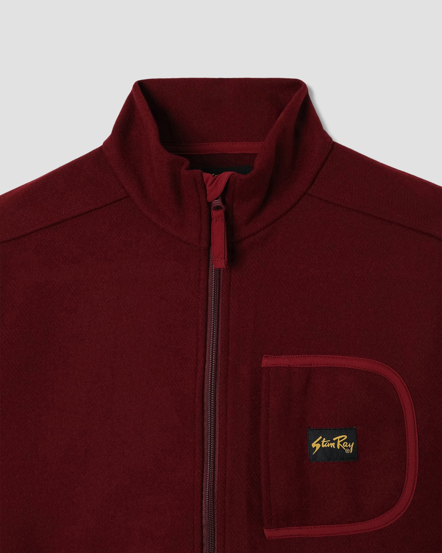 Wool Fleece Jacket (Dark Red Heather)