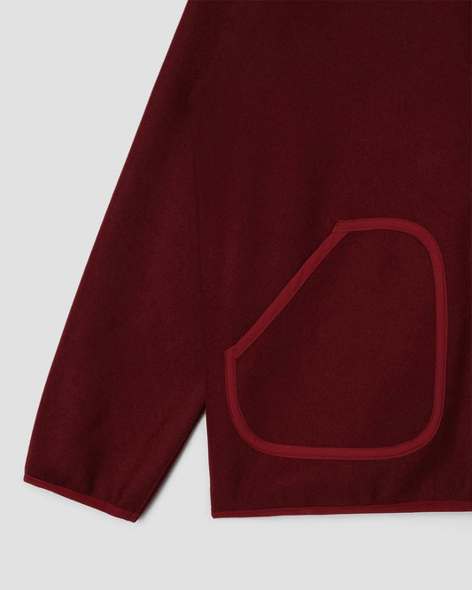 Wool Fleece Jacket (Dark Red Heather)
