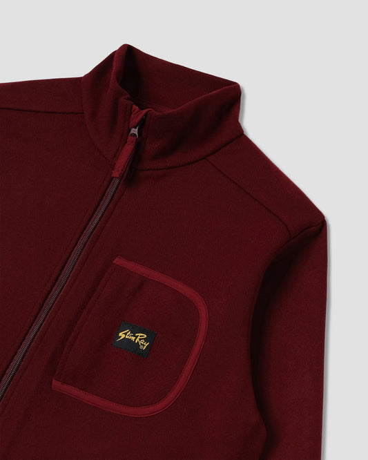 Wool Fleece Jacket (Dark Red Heather)