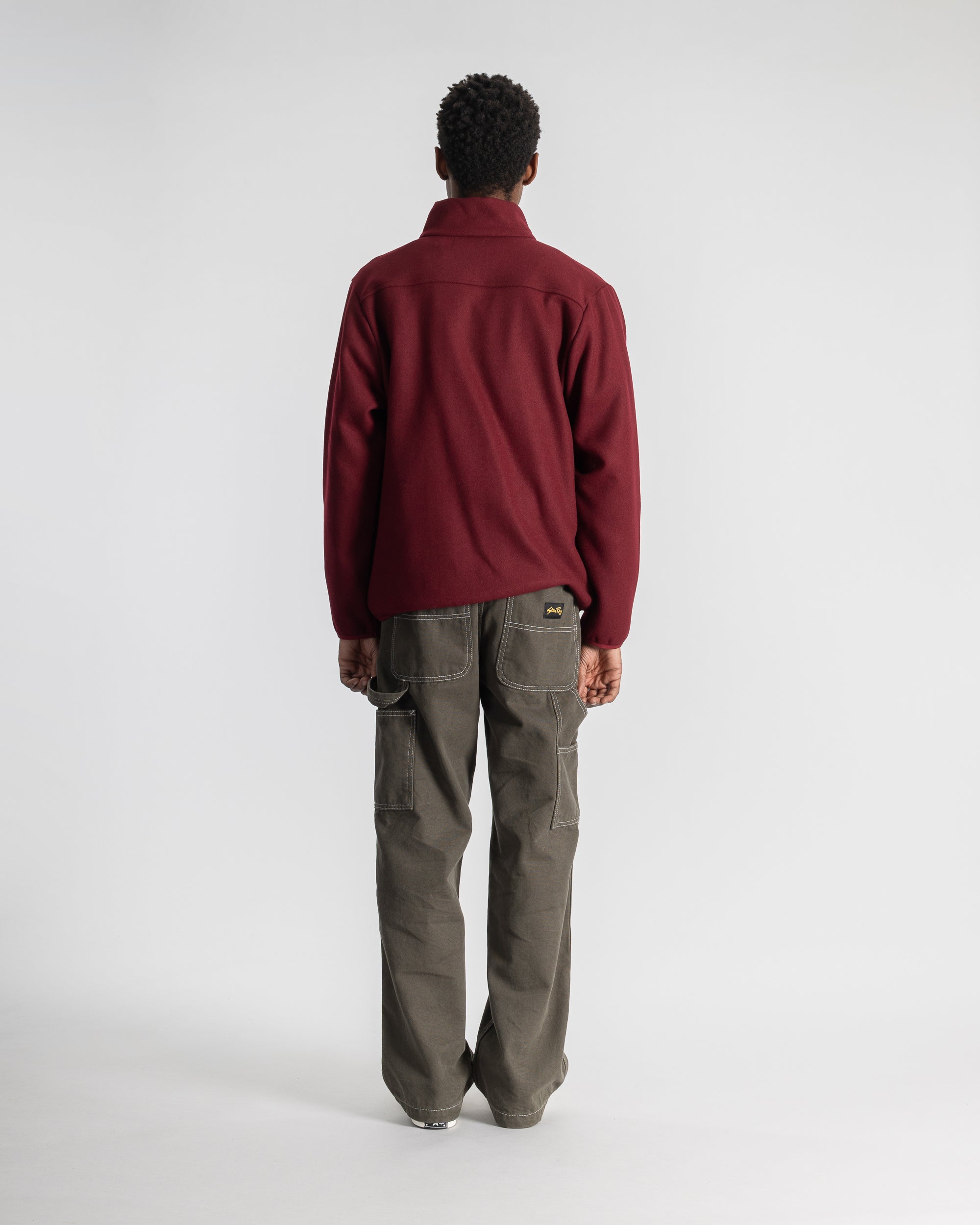 Wool Fleece Jacket (Dark Red Heather)