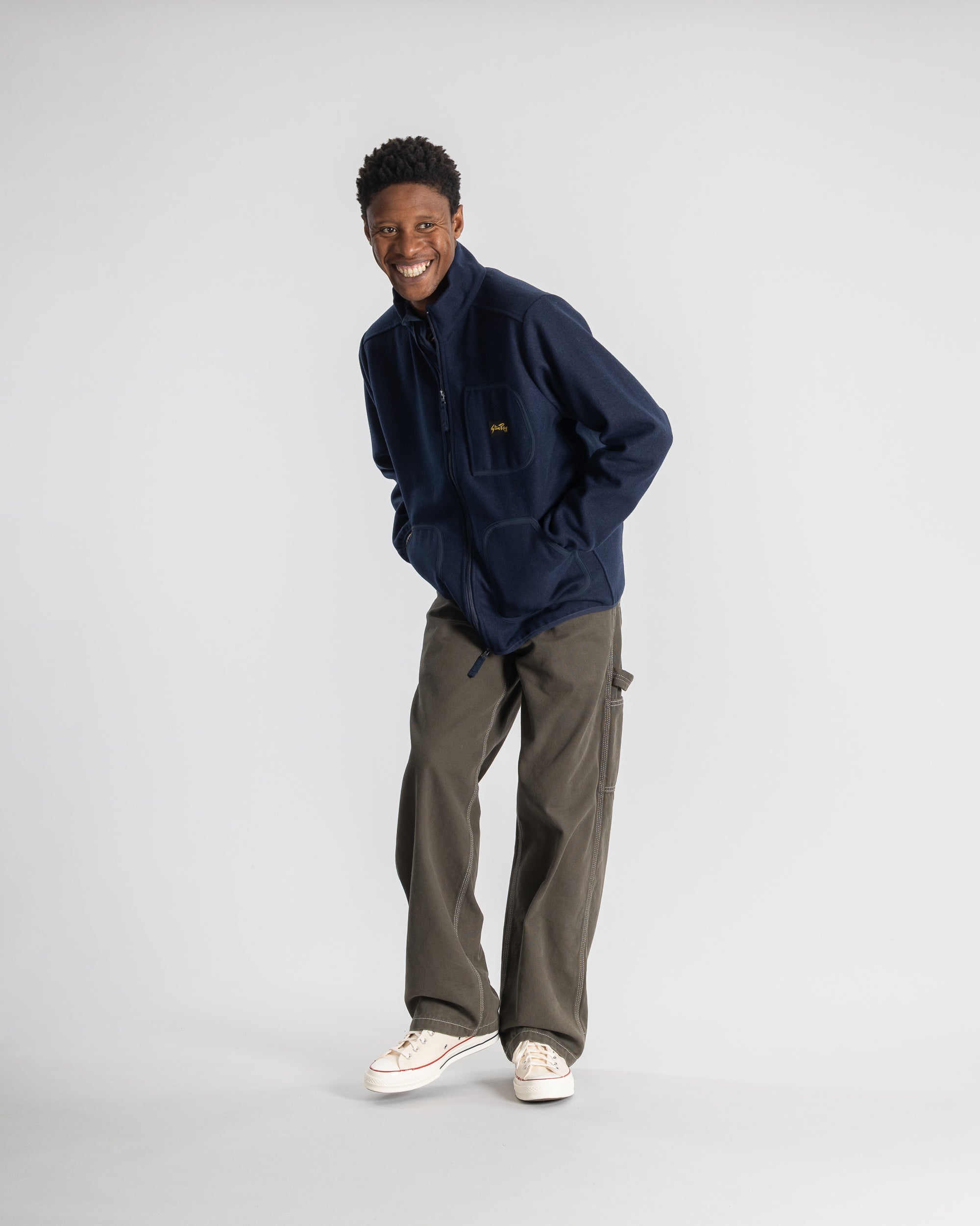 Wool Fleece Jacket (Navy Heather)