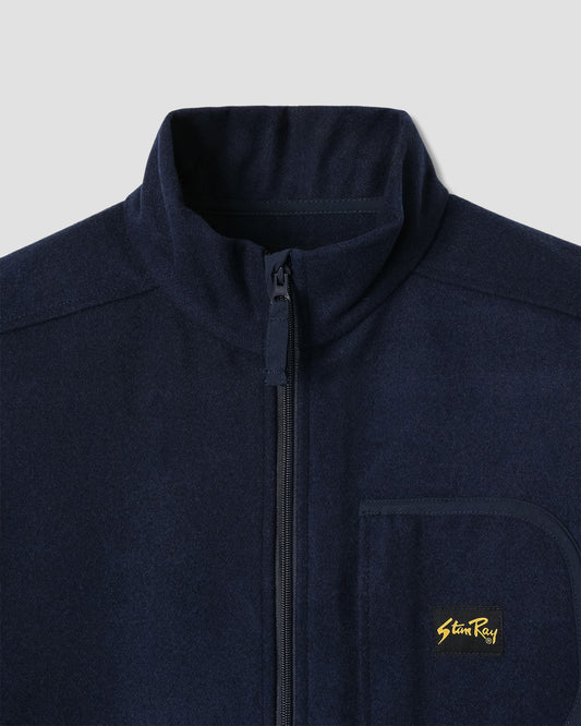 Wool Fleece Jacket (Navy Heather)
