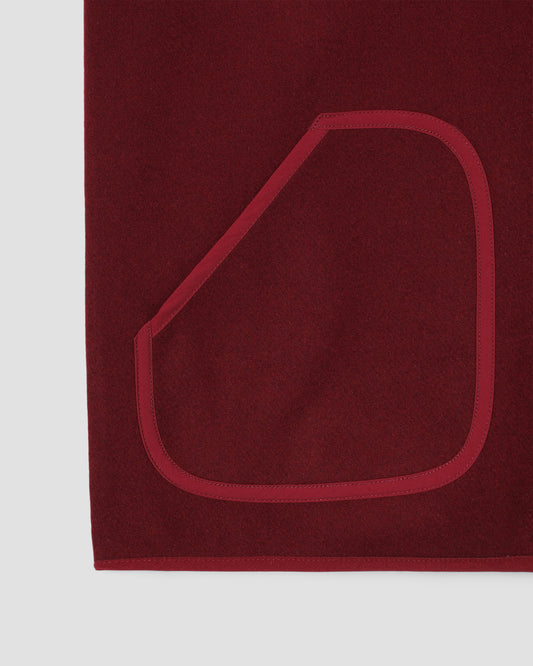 Wool Fleece Vest (Dark Red Heather )