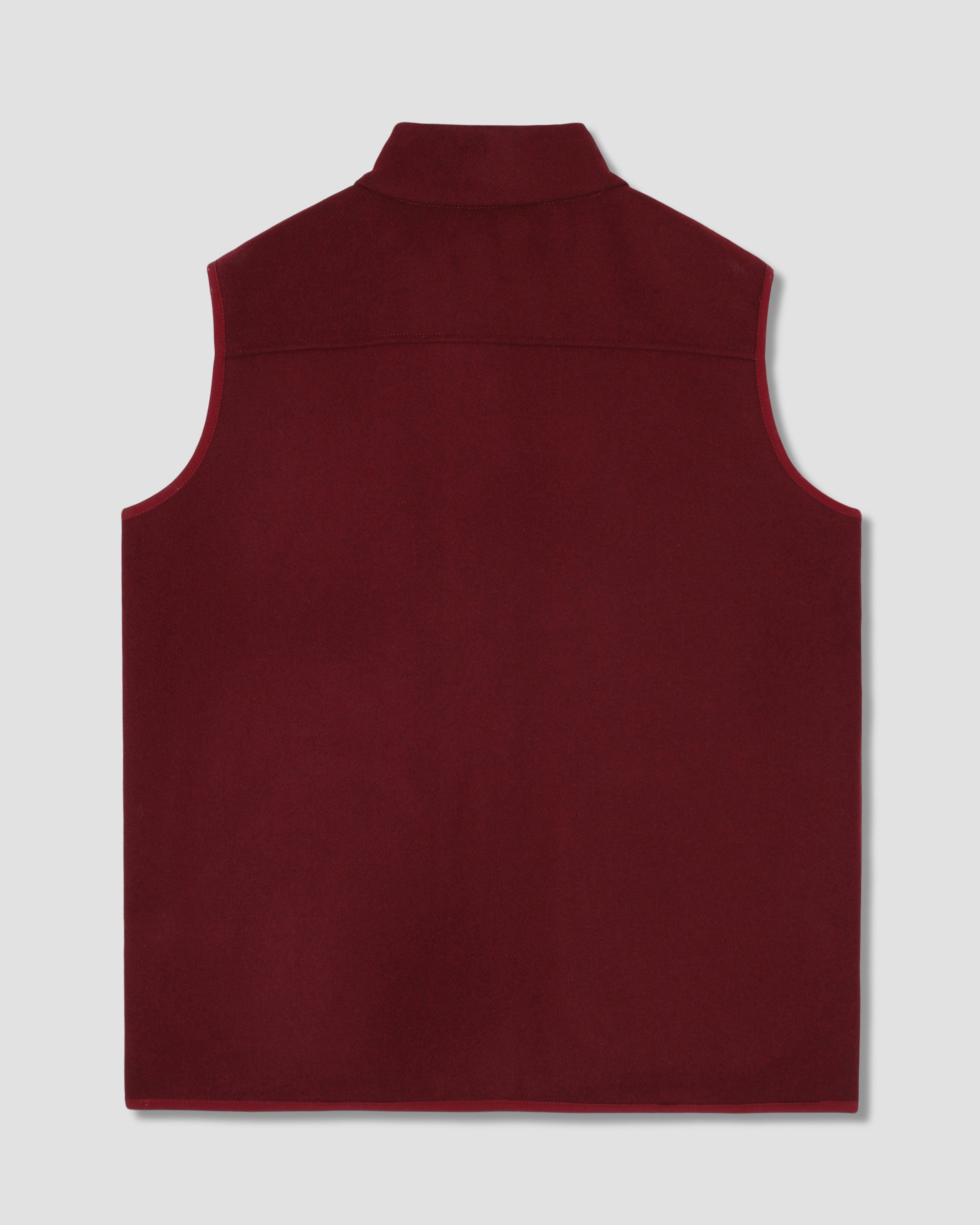 Wool Fleece Vest (Dark Red Heather )