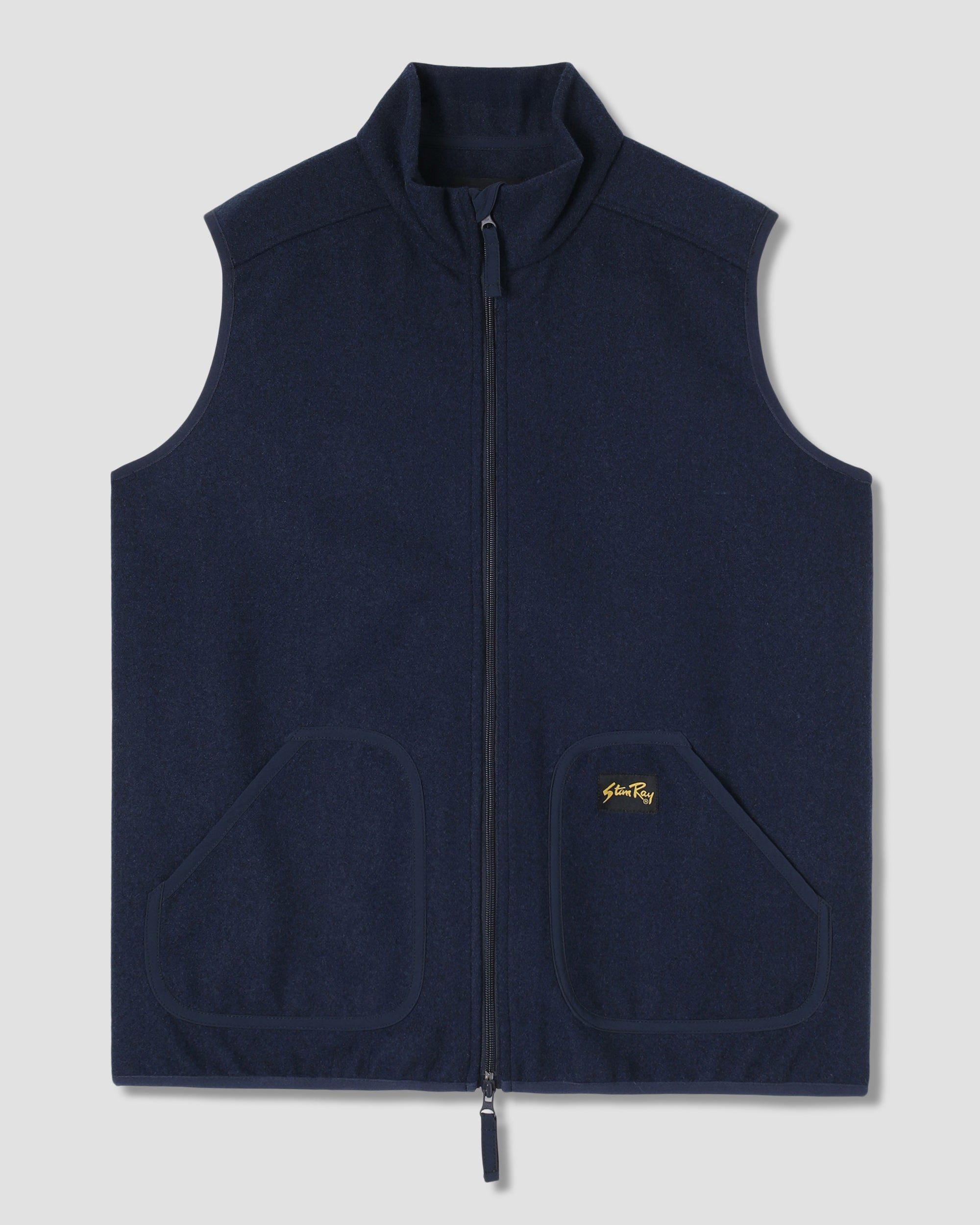 Wool Fleece Vest (Navy Heather)