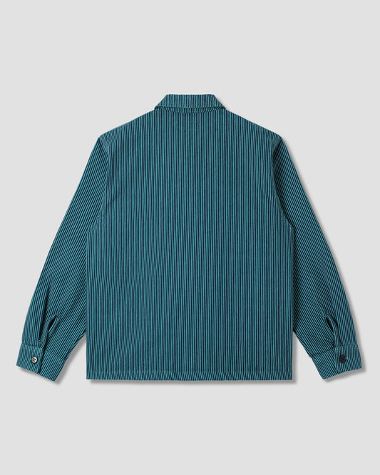 Zip Shirt  (Blue/Teal Hickory )