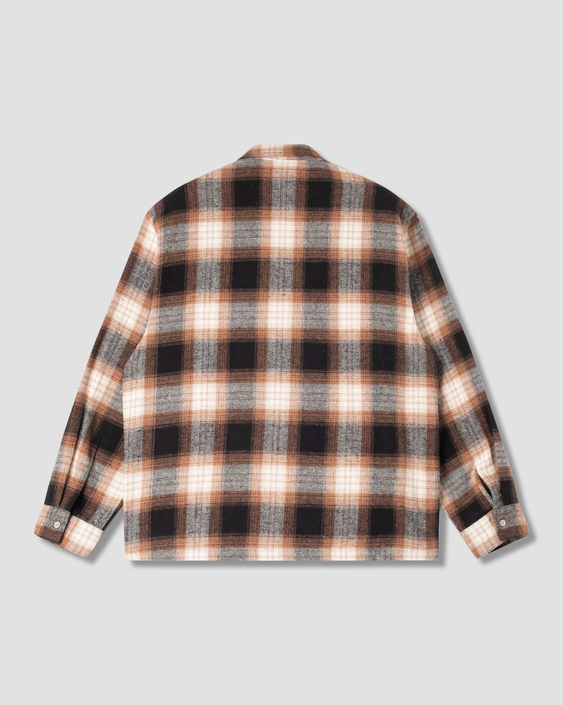Chemise zippée (carreaux marron)