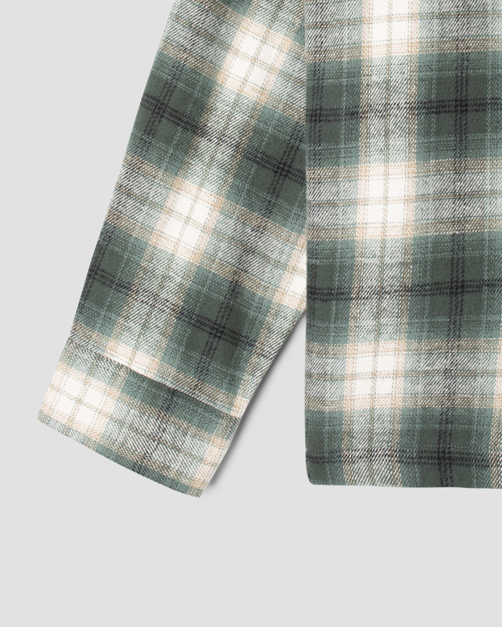 Chemise Zippée (Carreaux Verts)
