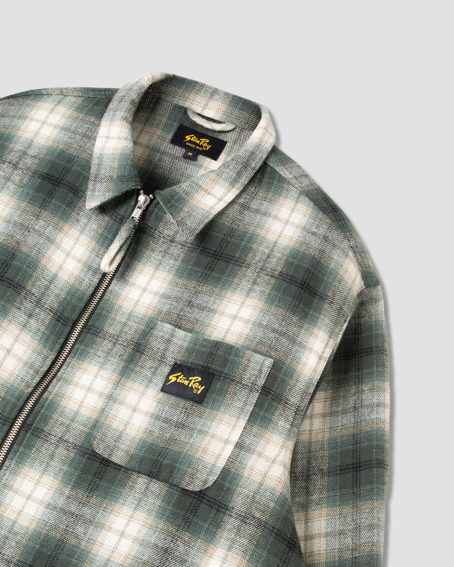 Chemise Zippée (Carreaux Verts)