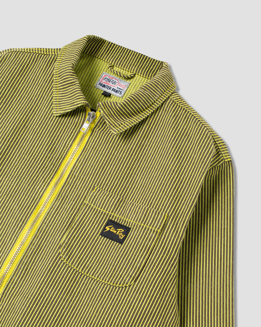 Zip-Shirt (Limette/Schwarzes Hickory)