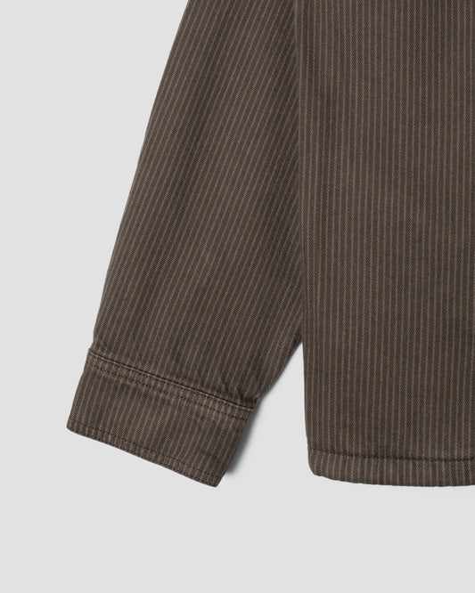 Hemd mit Reißverschluss (überfärbtes Anthrazit-Hickory)