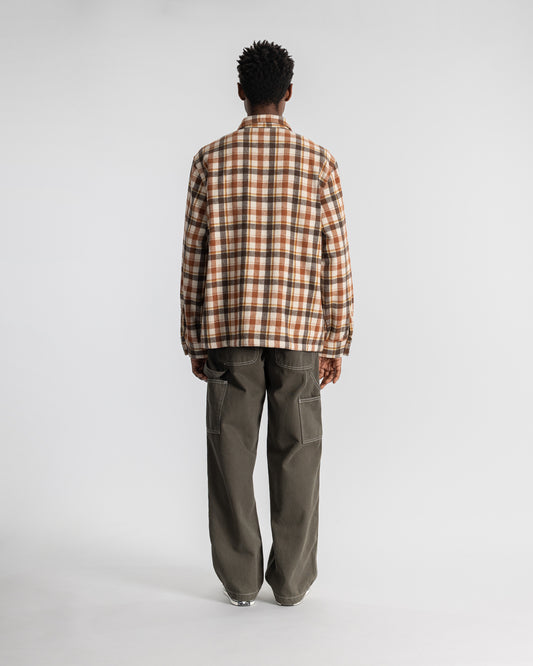 Zip Shirt (Tan Plaid)