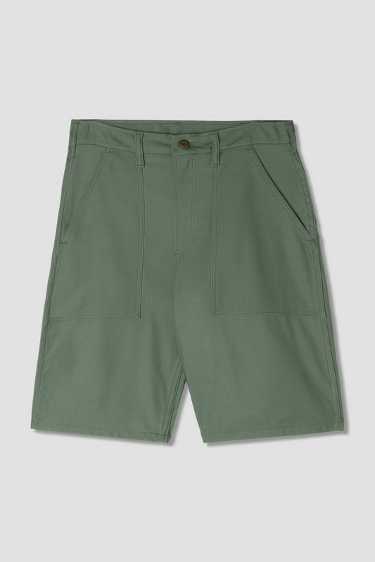 Fatigue Short (Olive Sateen 8.5oz) - Stan Ray